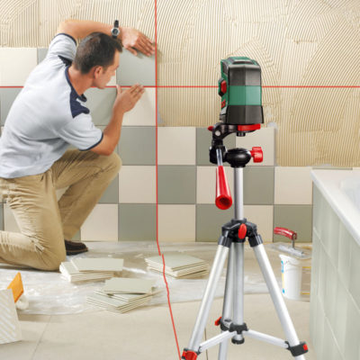 Bosch PCL 20 Cross Line Laser Tripod Set with Plumb Function